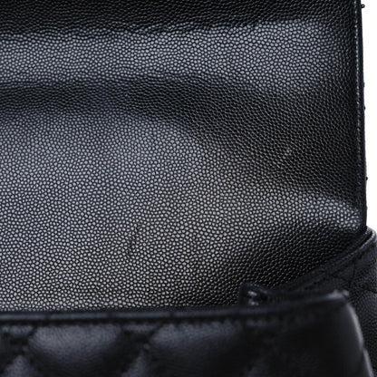 Chanel Caviar Quilted Medium Coco Handle Flap Black 8 of 14