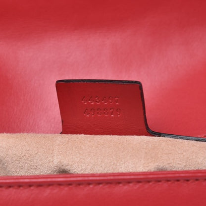 Gucci Calfskin Matelasse Small GG Marmont Shoulder Bag Hibiscus Red 7 of 7