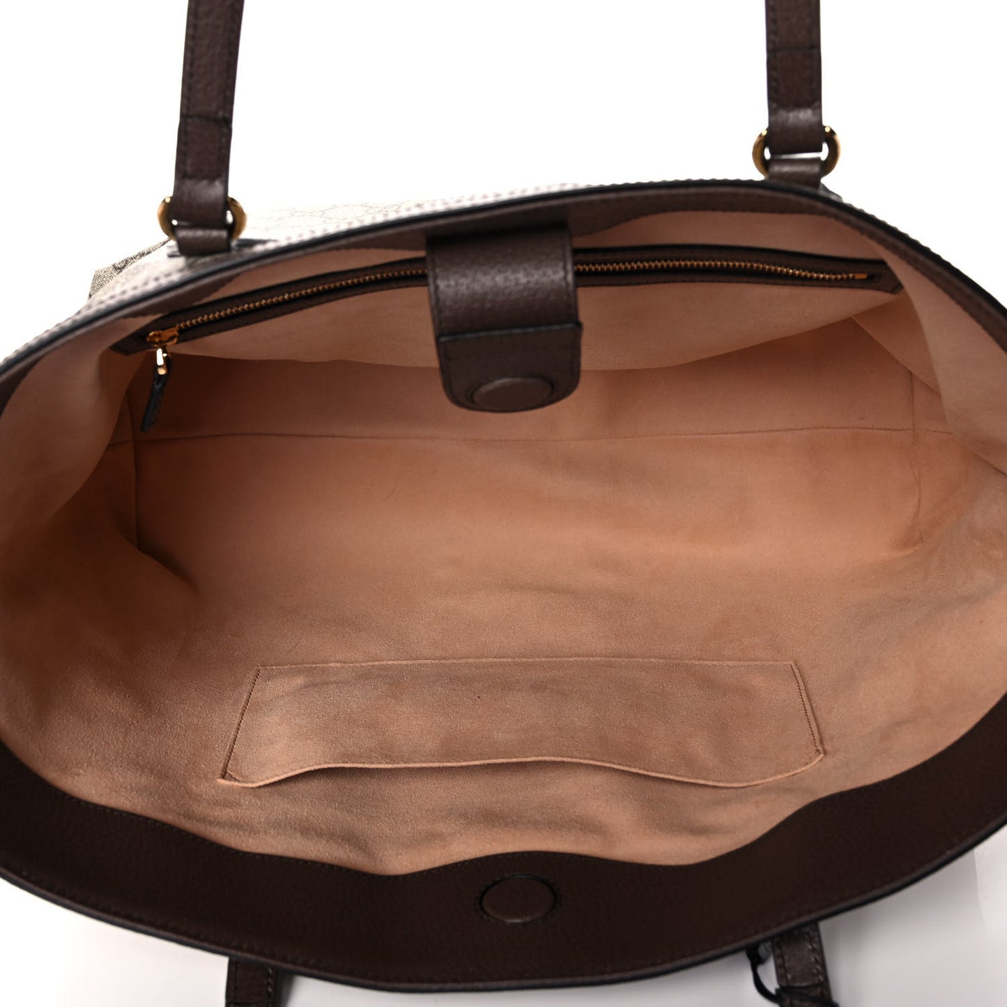 GG Supreme Monogram Medium Ophidia Shopping Tote Brown