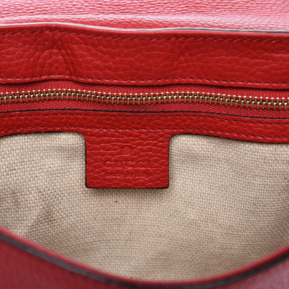 Gucci Pebbled Calfskin Medium Soho Flap Crossbody Red 6 of 13