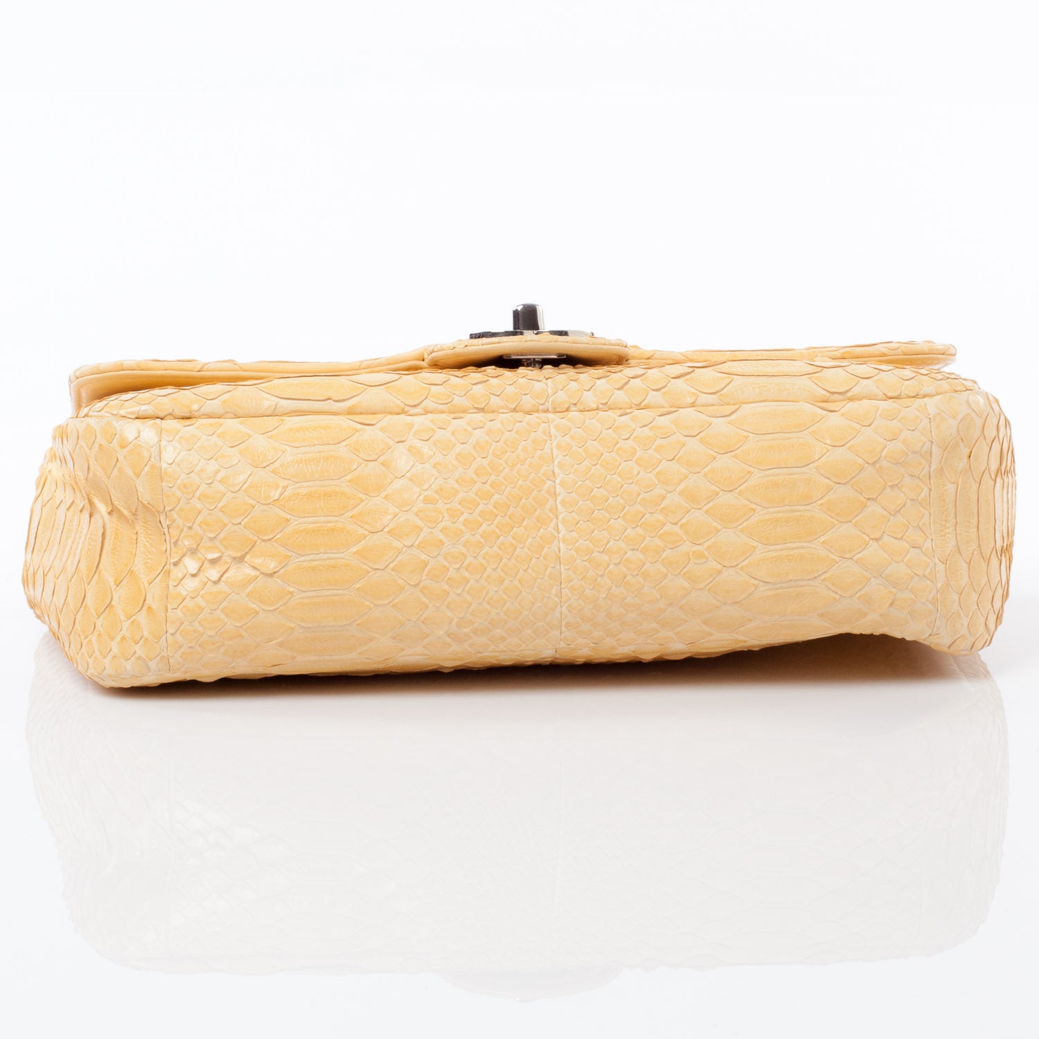 Chanel Python Medium Flap Yellow 5 of 10