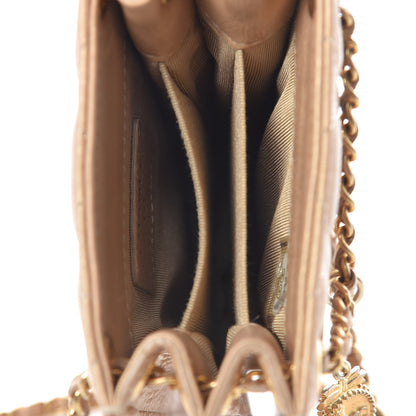 Chanel Metallic Calfskin Quilted Crossbody CC Phone Holder Gold 5 of 14