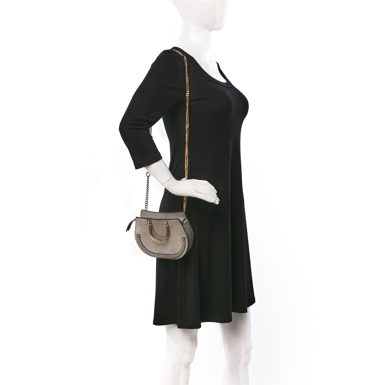 Chloe Calfskin Suede Mini Pixie Signature Belt Bag Motty Grey 2 of 10