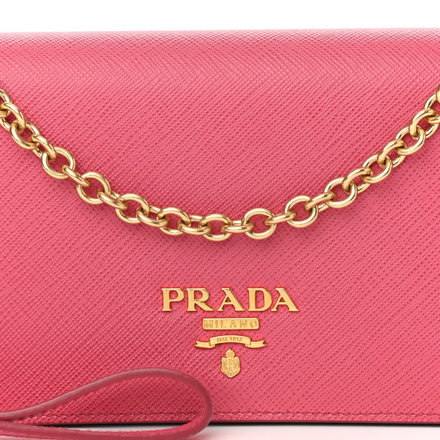 Prada Saffiano Metal Phone Wristlet Crossbody Wallet Peonia 8 of 12