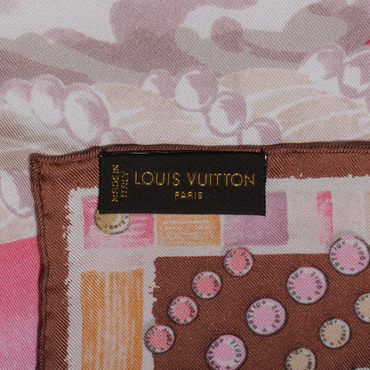 Louis Vuitton Silk Carre Escale Square Scarf Fuchsia 4 of 5