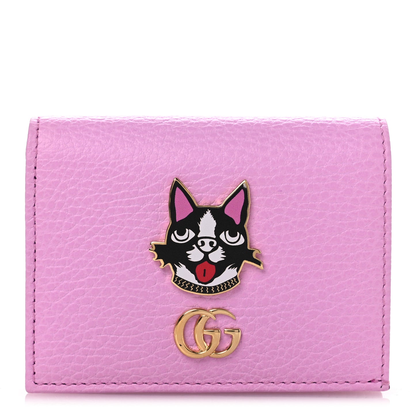 Dollar Calfskin Bosco Card Case Wallet Malva