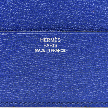 Hermes Chevre Mysore Guernesey Card Case Bleu Electrique 12 of 16