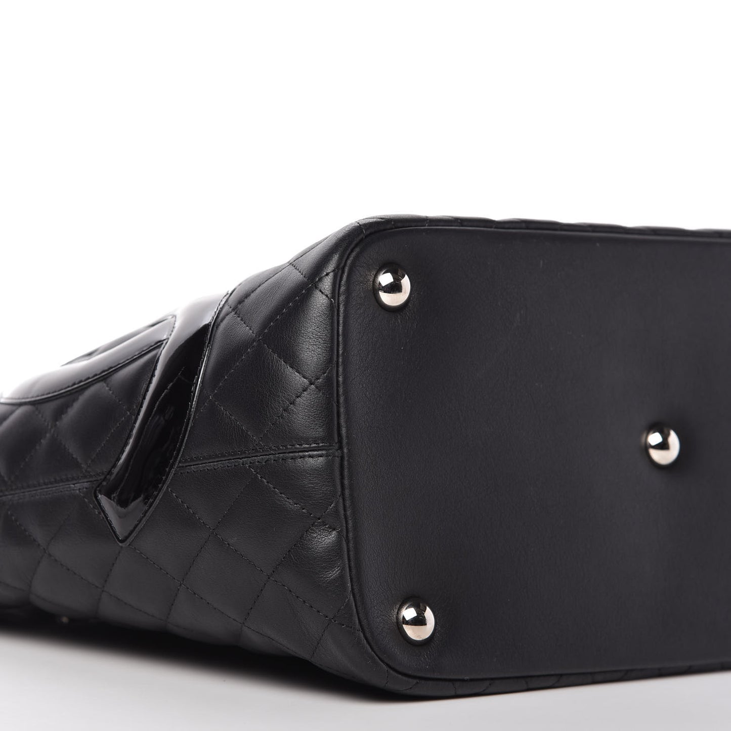 Calfskin Quilted Large Cambon Tote Black