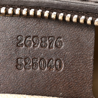 Gucci Monogram Vintage Web Small Boston Dark Brown 6 of 12