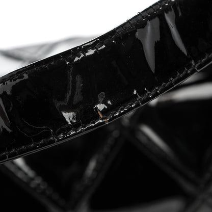 Chanel Patent Stitched Shoulder Flap Bag Black 11 of 12