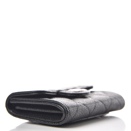 Chanel Caviar Quilted Flap Card Holder Wallet Black 4 of 9
