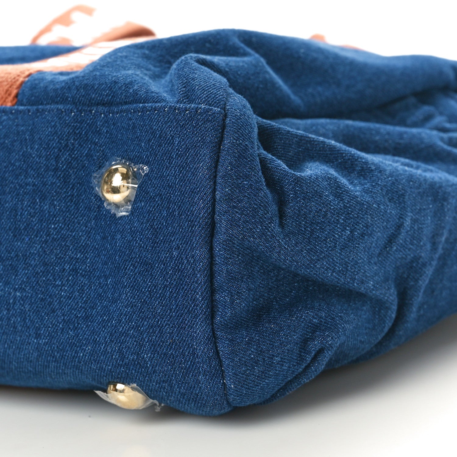Chloe Canvas Denim Woody Diaper Bag Blue Tan 10 of 10