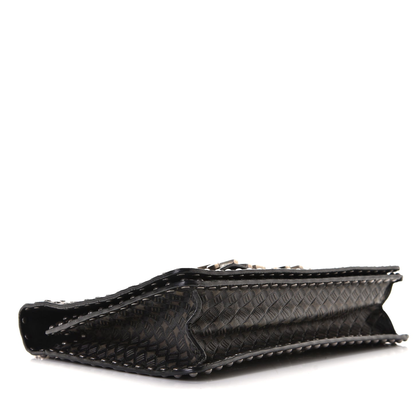 Calfskin Studded Dio(r)evolution Flap Bag Black