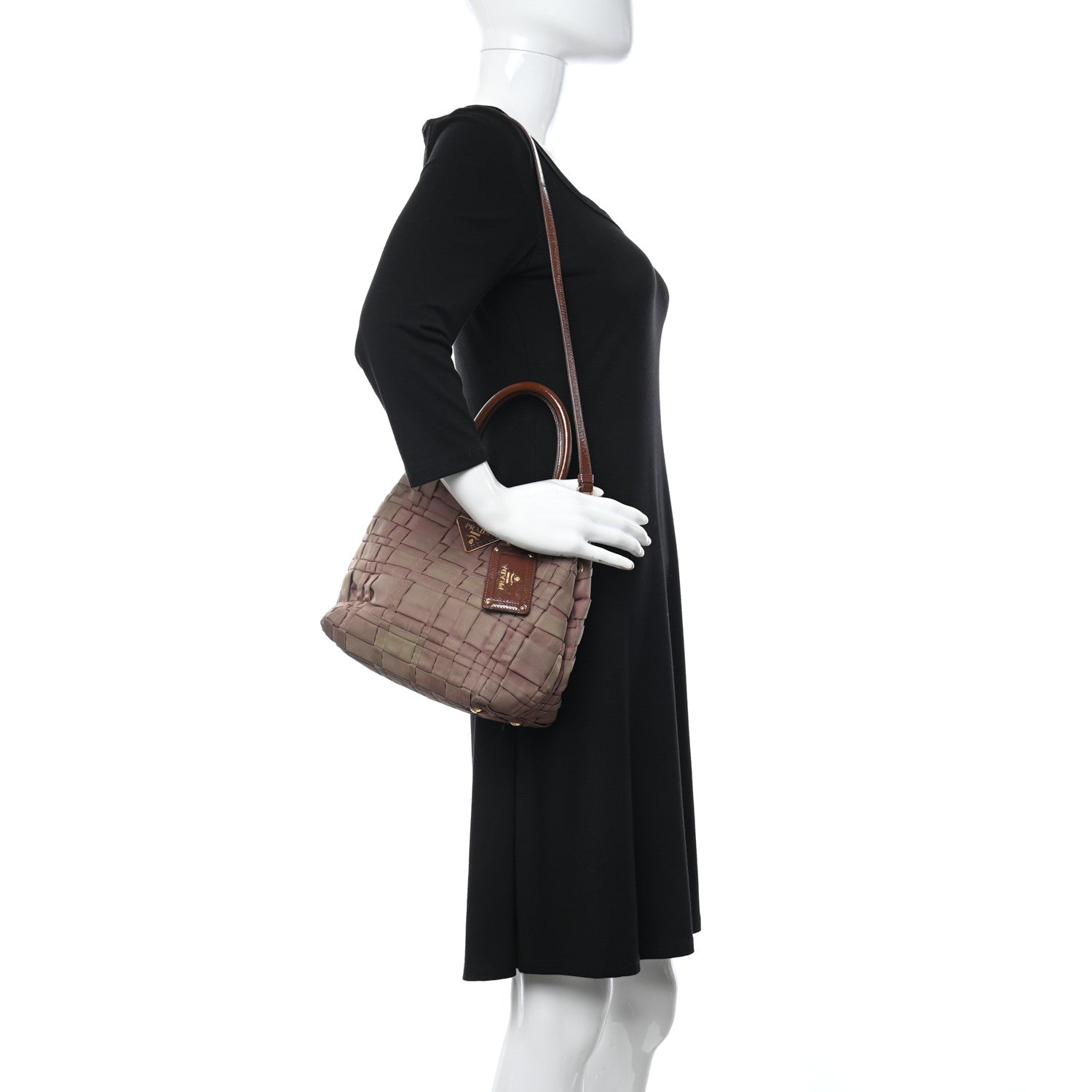 Prada Tessuto Nylon Woven Shopping Tote 2 of 13