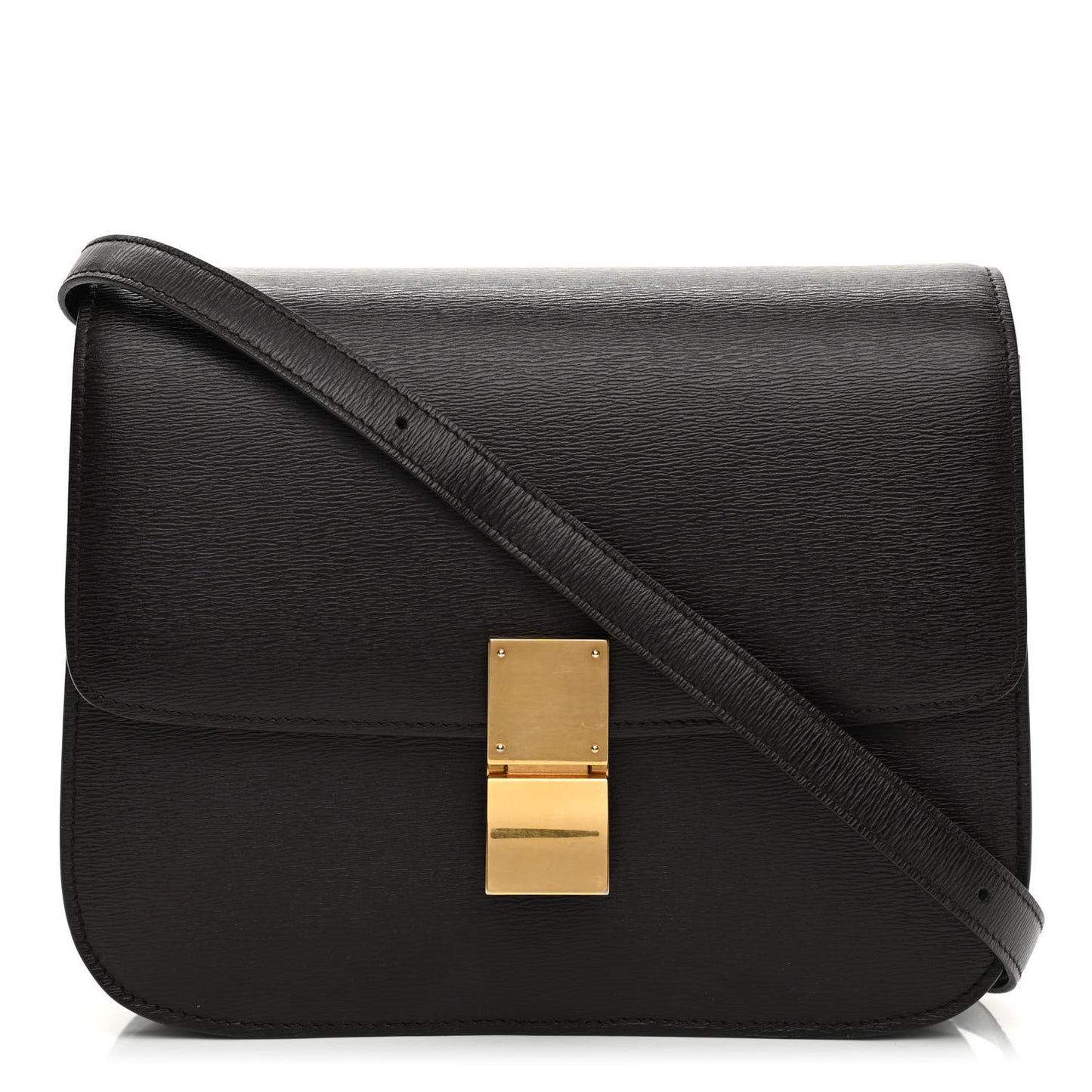 Liege Calfskin Medium Classic Box Flap Bag Espresso