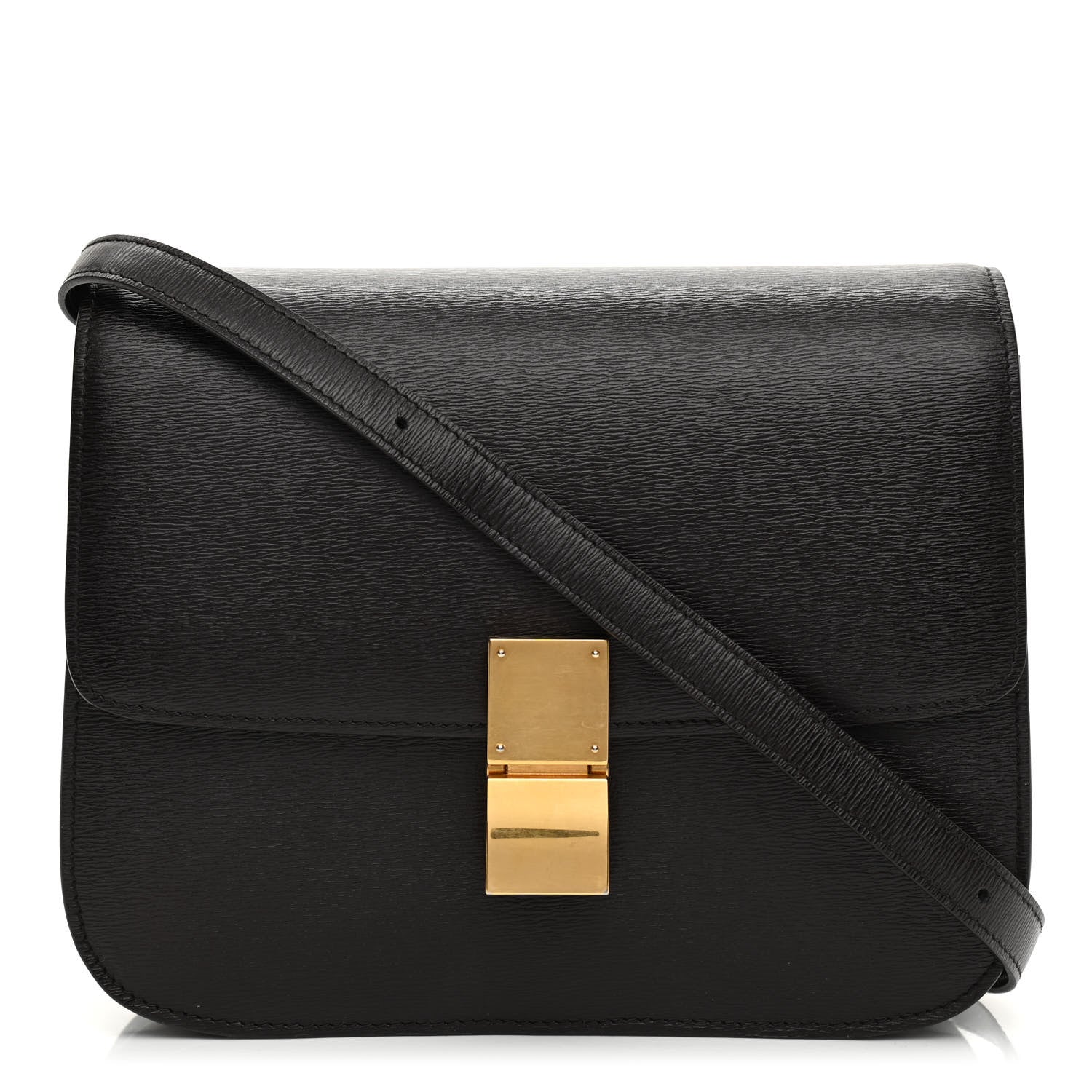Celine Liege Calfskin Medium Classic Box Flap Bag Espresso 1 of 8