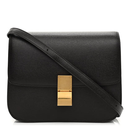 Celine Liege Calfskin Medium Classic Box Flap Bag Espresso 1 of 8