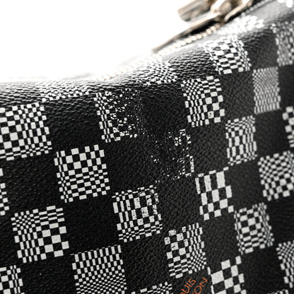 Louis Vuitton Damier Distorted Keepall Bandouliere 50 Black White 9 of 10