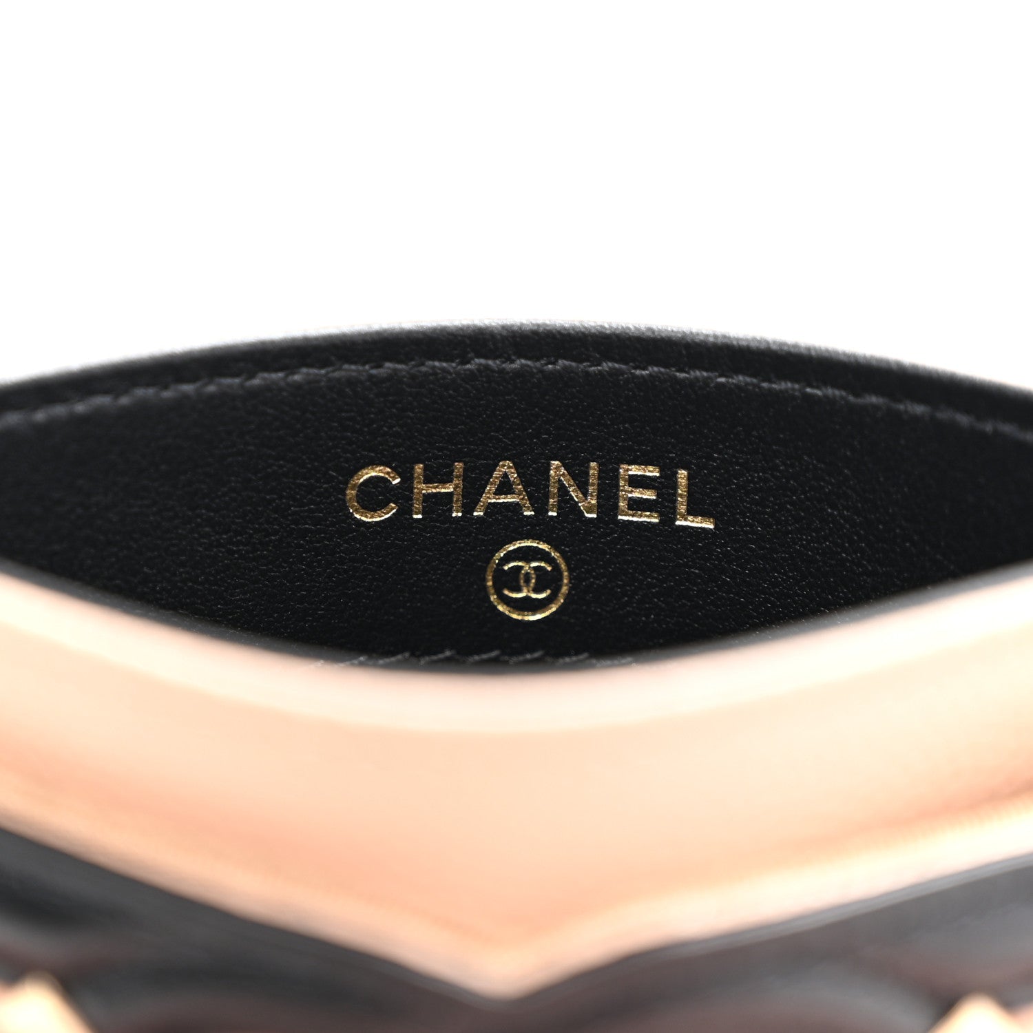 Chanel Caviar Quilted Filigree Card Holder Beige Black 6 of 9
