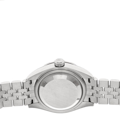 Rolex Stainless Steel 18K White Gold Diamond 28mm Oyster Perpetual Datejust Watch Dark Grey 279384RBR 4 of 5
