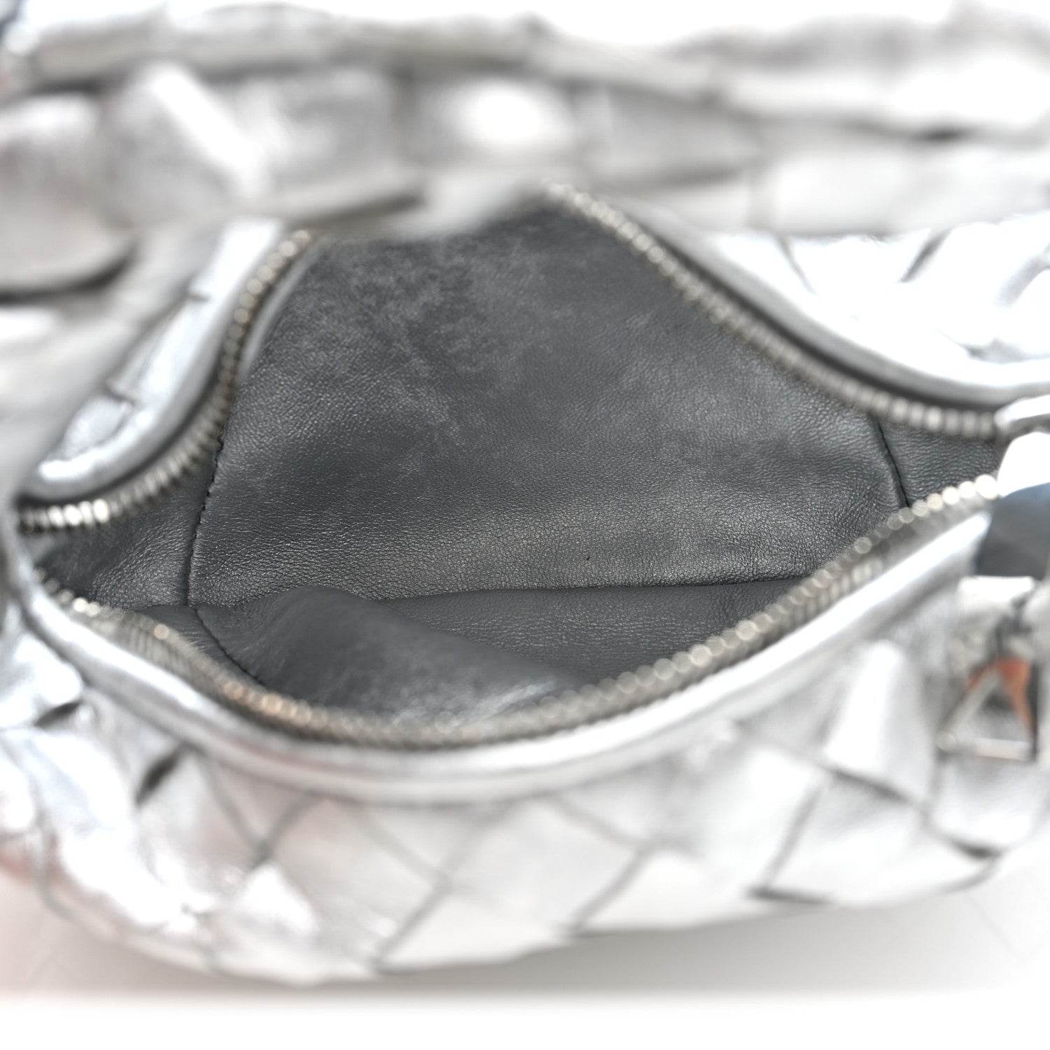 Bottega Veneta Metallic Nappa Intrecciato Mini Jodie Silver 5 of 9