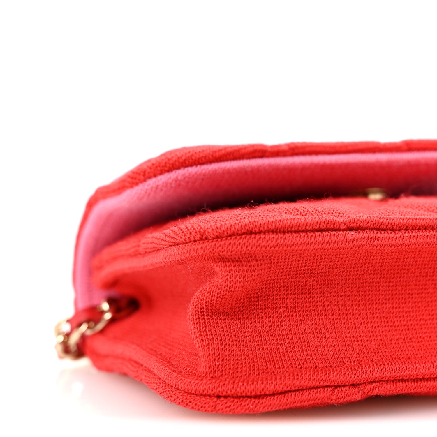 Chanel Jersey Quilted Micro Mini Flap Red 9 of 10