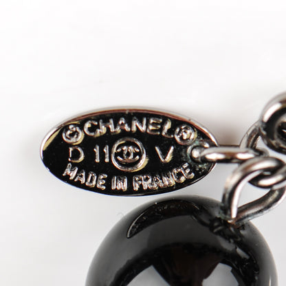 Chanel Ruthenium Beaded CC Long Necklace Black 5 of 6