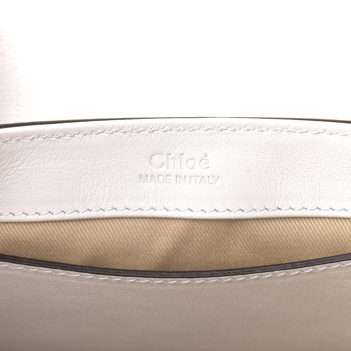 Calfskin Crocodile Embossed Mini C Double Carry Brilliant White