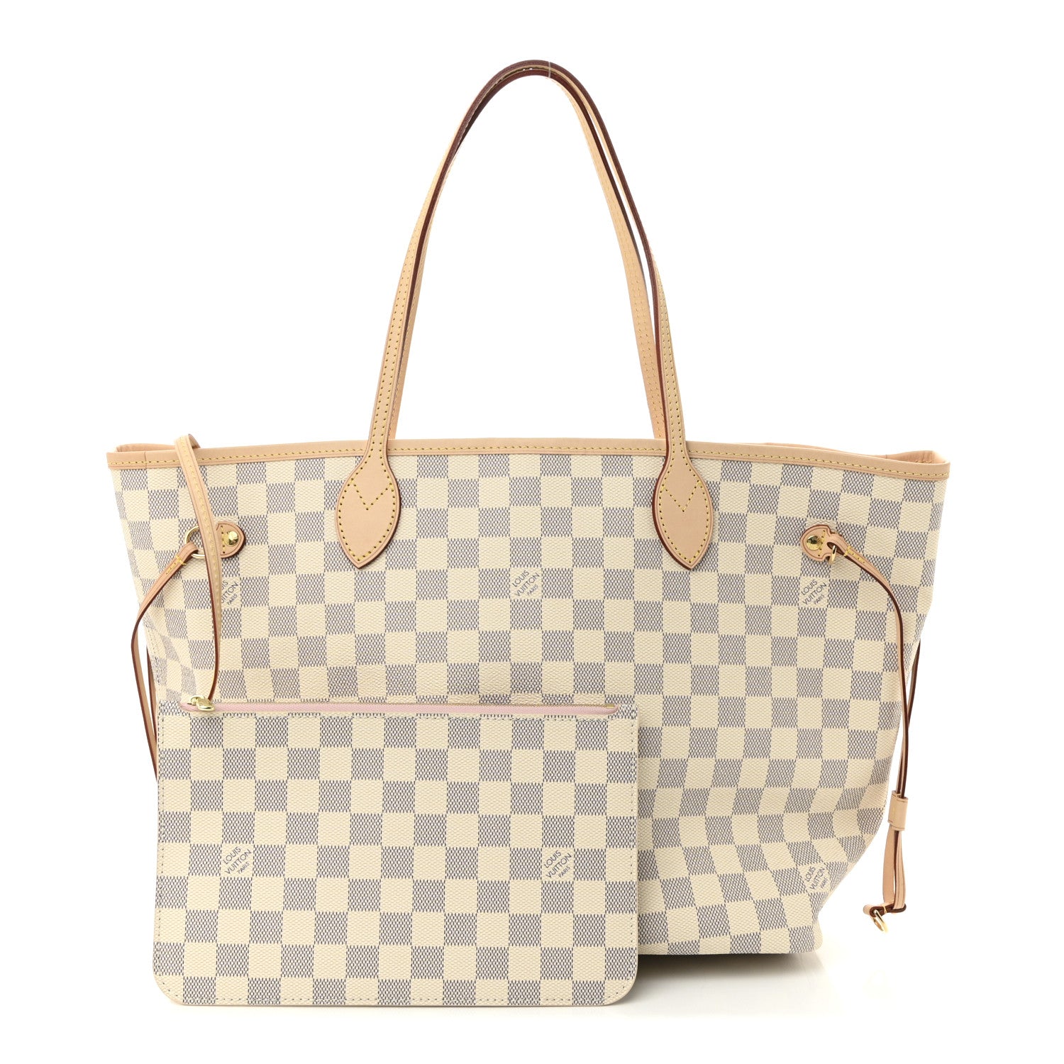 Louis Vuitton Damier Azur Neo Neverfull MM Rose Ballerine 3 of 11
