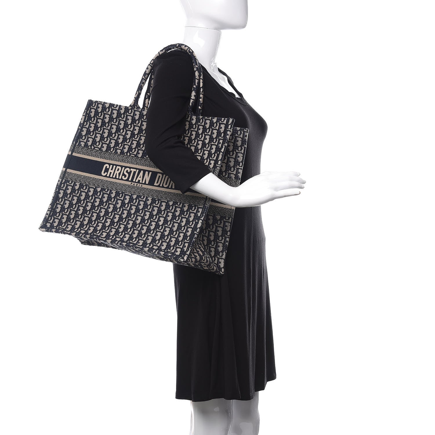 Christian Dior Oblique Book Tote Blue Multicolor 2 of 10