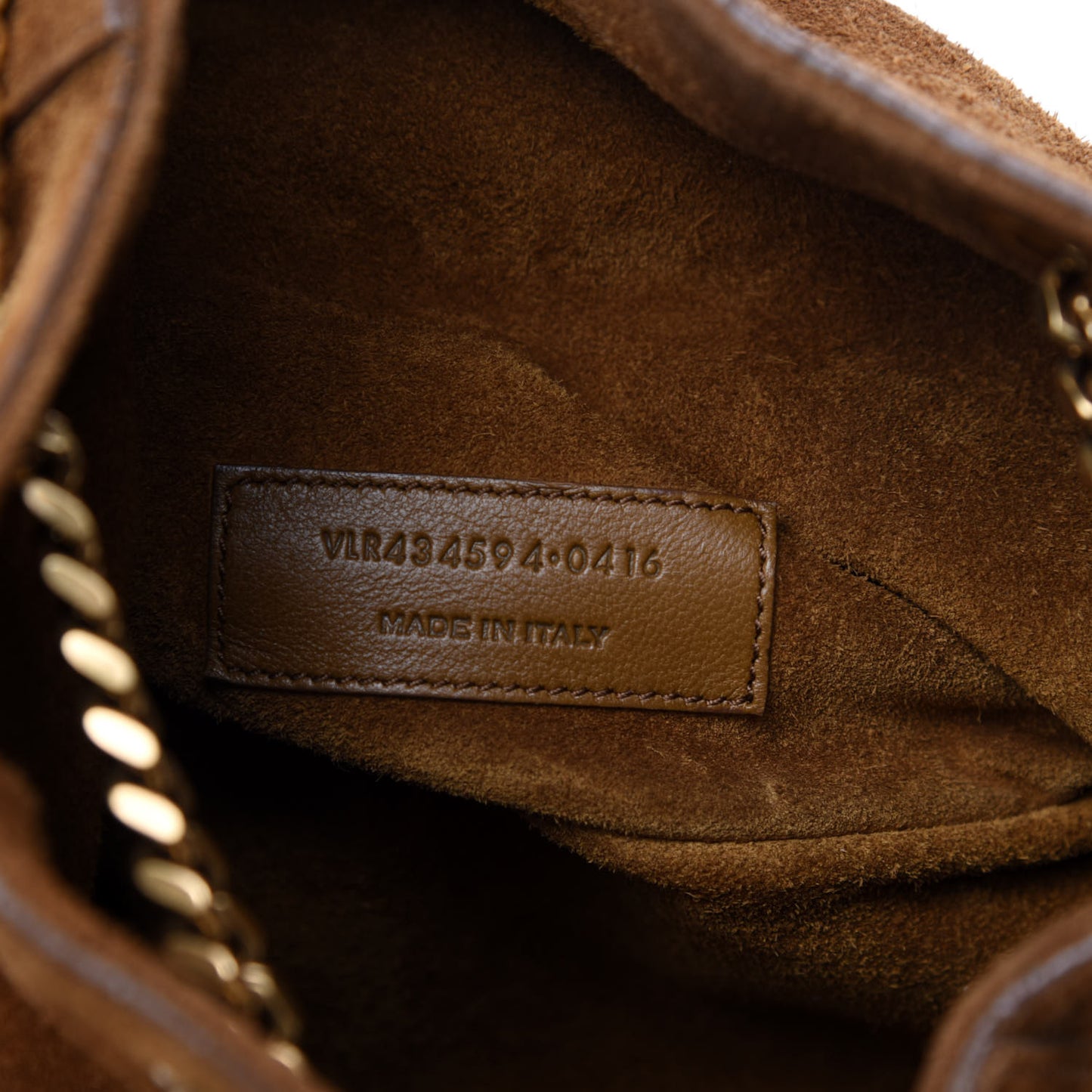 Suede Calfskin Fringe Baby Emmanuelle Bucket Light Ochre
