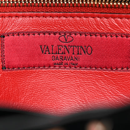 Valentino Garavani Velvet Rockstud Spike Wallet on Chain Black 5 of 9