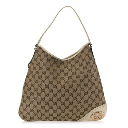 Gucci Monogram Medium New Britt Hobo Off White 1 of 9