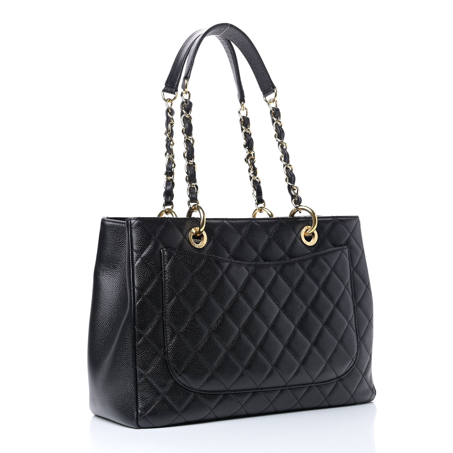 Chanel Caviar Quilted Grand Shopping Tote GST Black 3 of 9