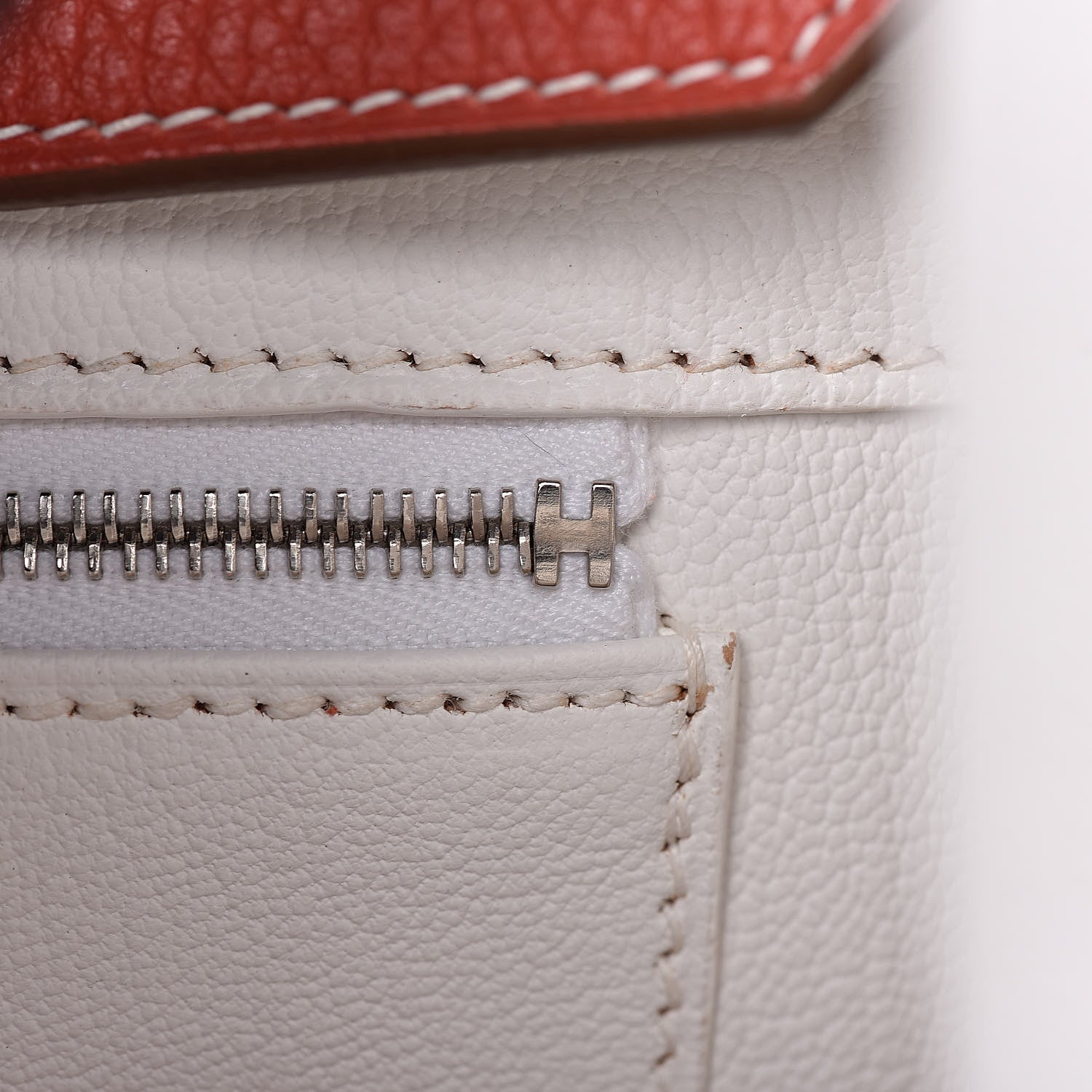 Hermes Togo Casaque Birkin 40 Sanguine White 11 of 31