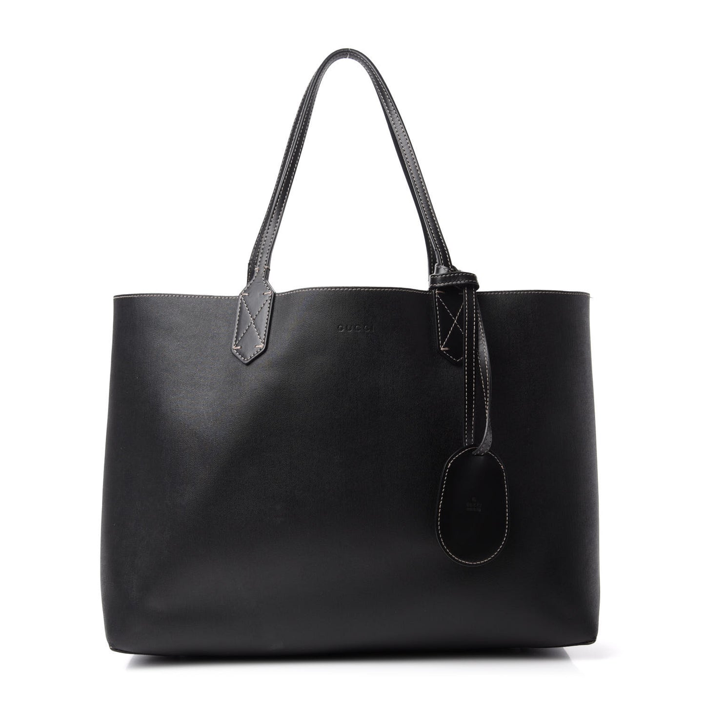 Calfskin GG Supreme Monogram Medium Reversible Tote Black