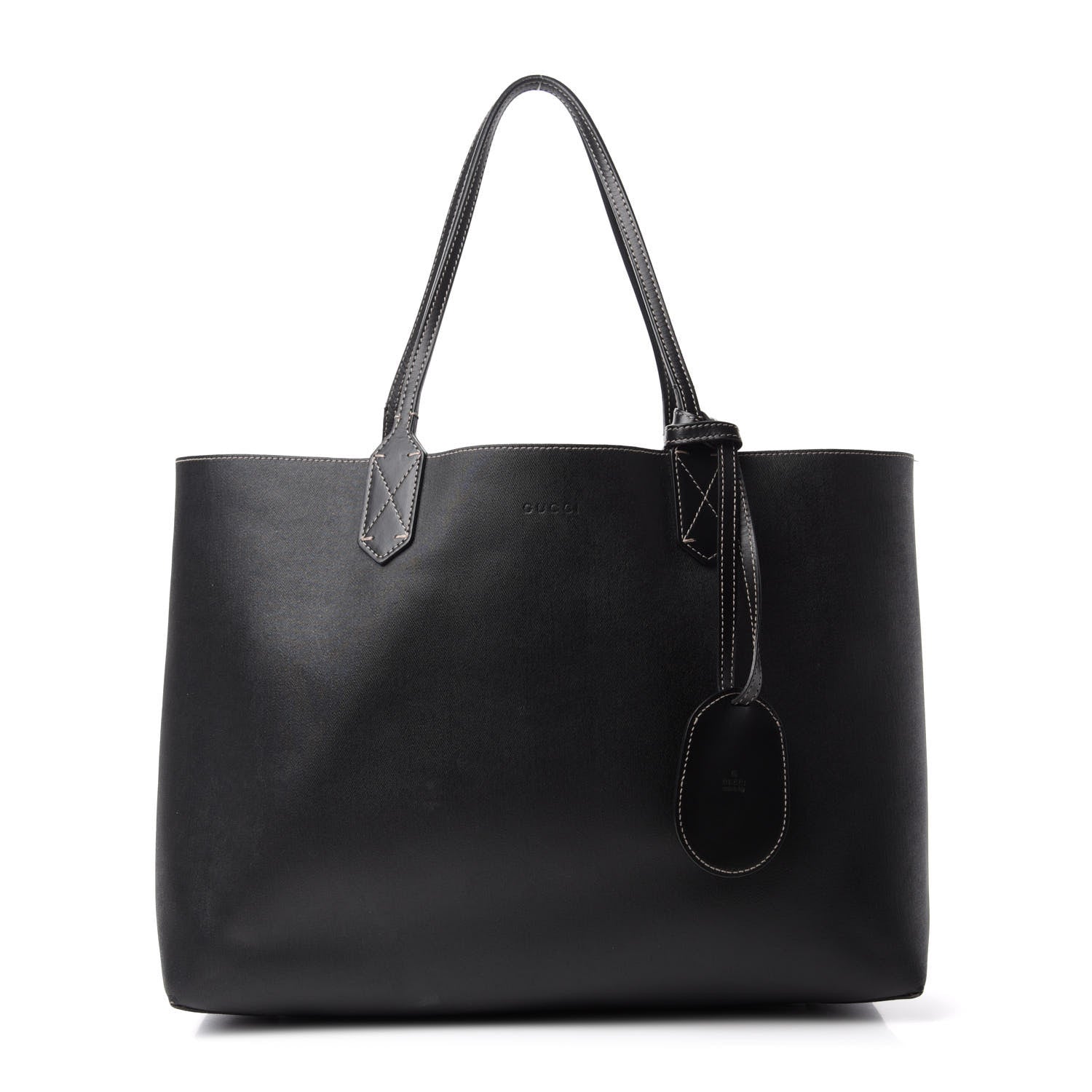 Gucci Calfskin GG Supreme Monogram Medium Reversible Tote Black 10 of 18