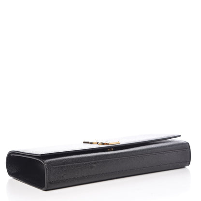 Saint Laurent Grain De Poudre Monogram Cassandre Clutch Black 4 of 9