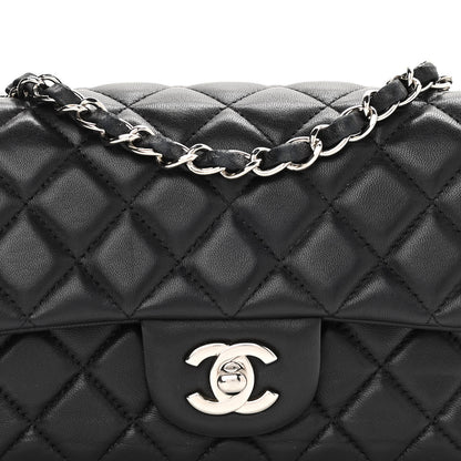 Chanel Lambskin Quilted Mini Rectangular Flap Black 10 of 10
