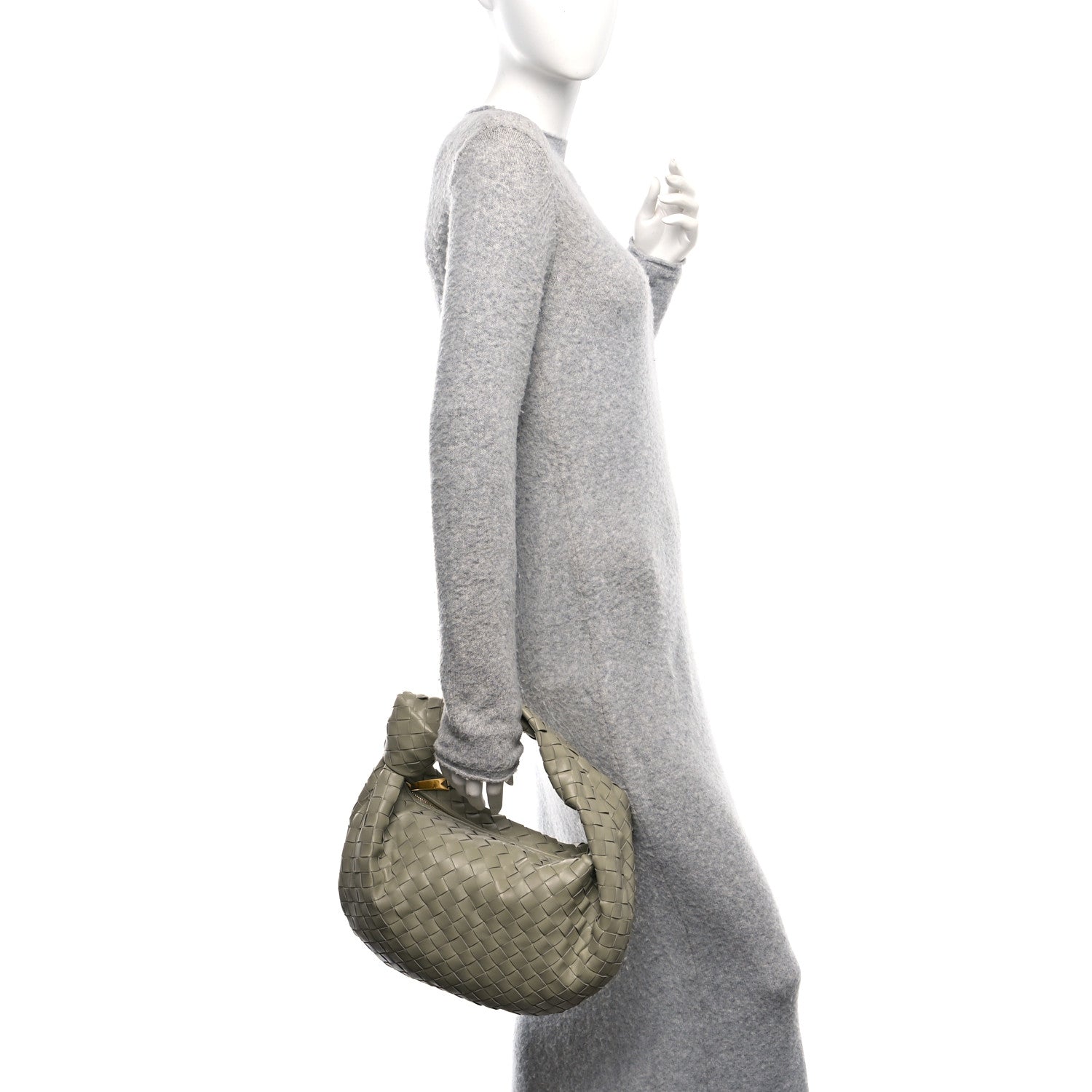 Bottega Veneta Nappa Intrecciato Teen Jodie Hobo Travertine 2 of 9
