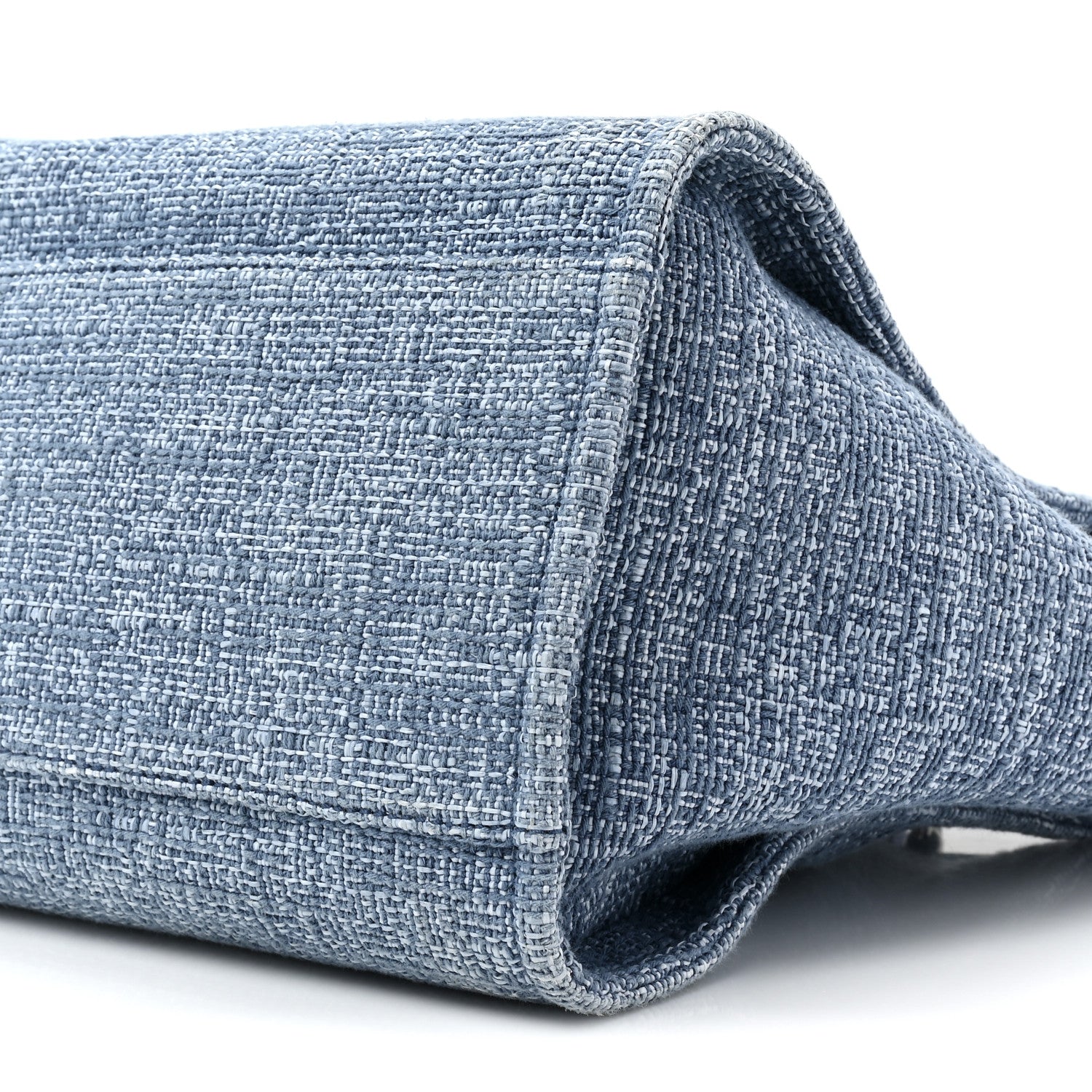 Chanel Woven Straw Raffia Medium Deauville Tote Blue 8 of 9