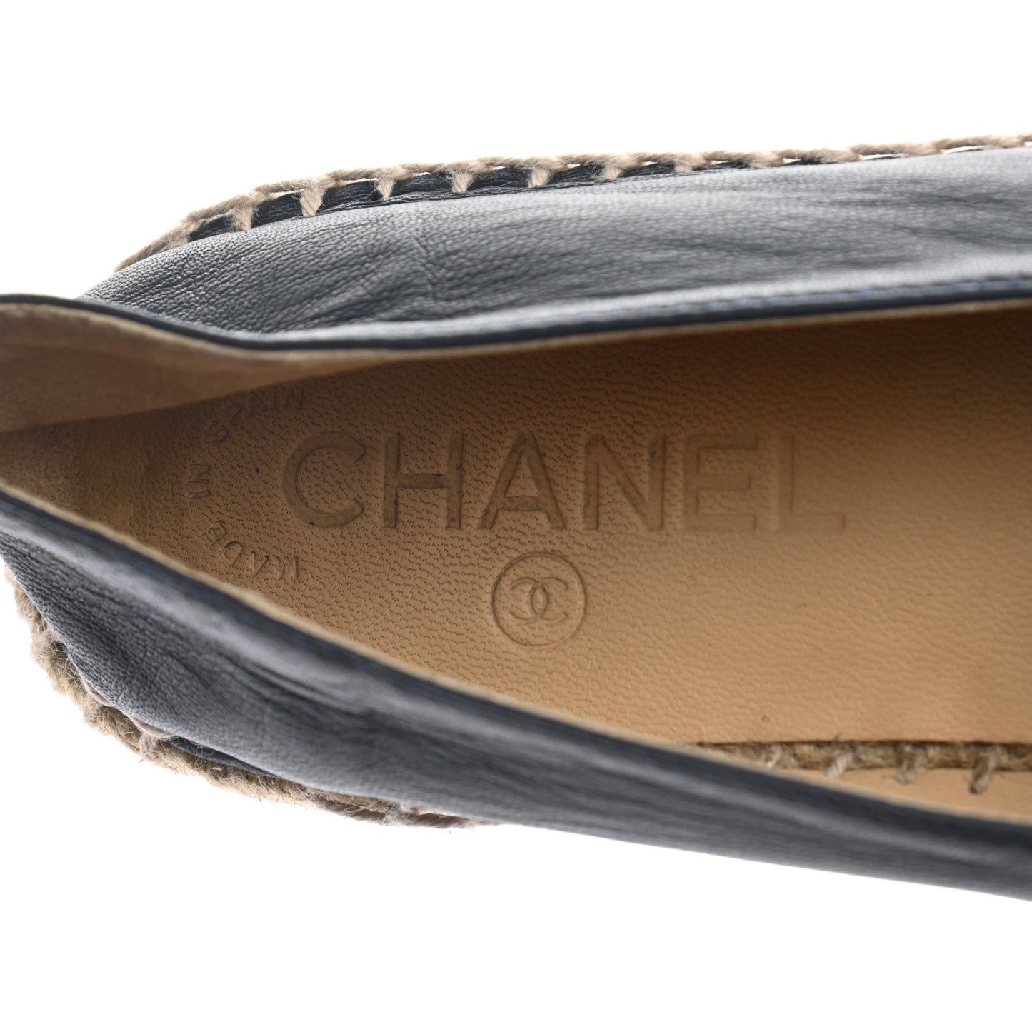 Lambskin CC Espadrilles 38 Navy