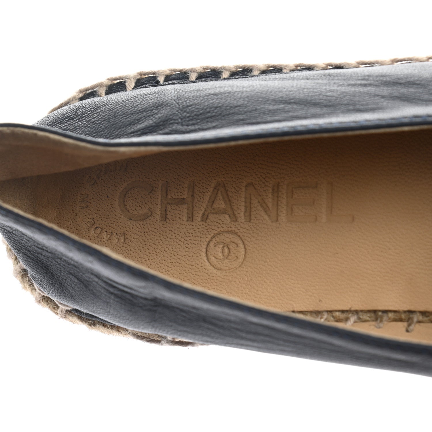 Chanel Lambskin CC Espadrilles 38 Navy 8 of 11