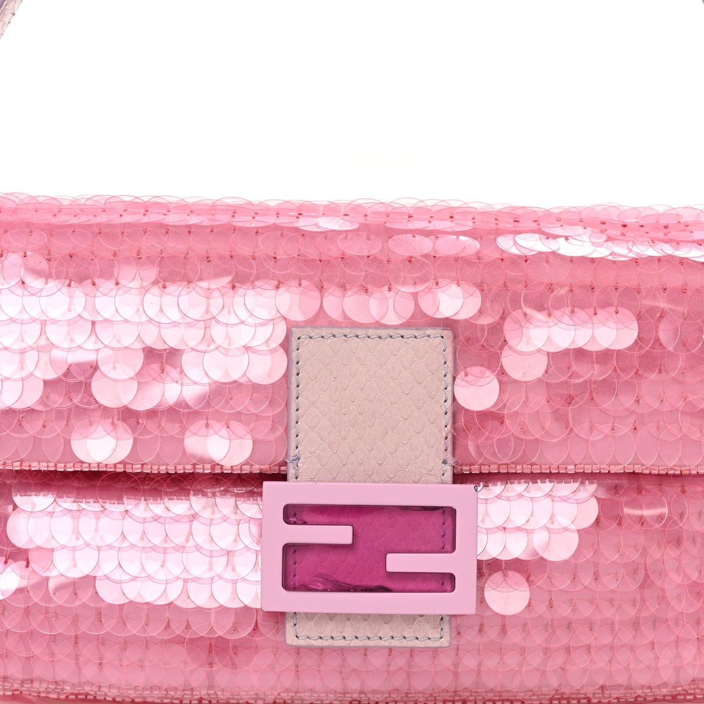 Satin Sequin Paillettes Bilics Lustre Snakeskin Medium Baguette 1997 Lavanda Glicine