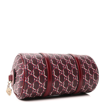 Gucci GG Shadow Monogram Ophidia Top Handle Bowler Bag  Rosso Ancora Red 4 of 10