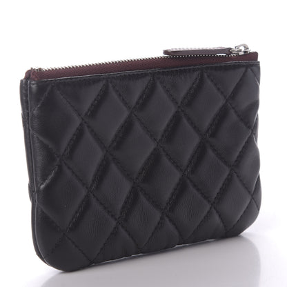 Chanel Lambskin Quilted Small Cosmetic Case Black 3 of 8