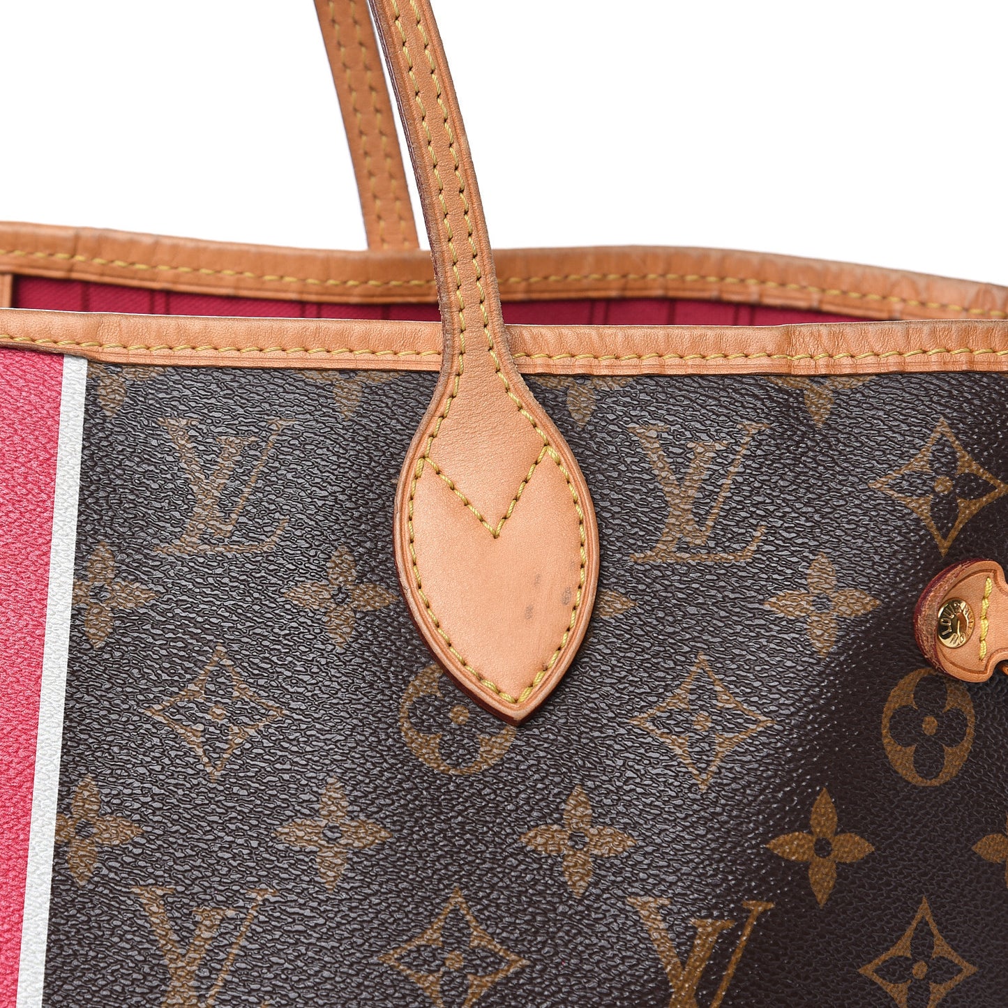 Monogram My LV Heritage Neverfull MM Fuchsia White
