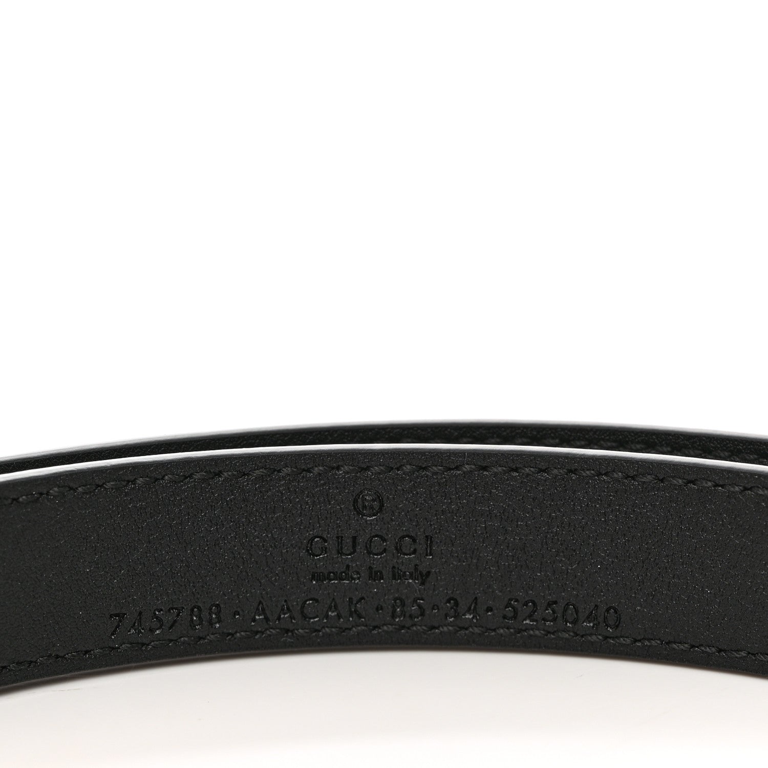 Gucci Calfskin Snakeskin Interlocking G 20mm Belt 85 34 Black Explosive Yellow 4 of 6