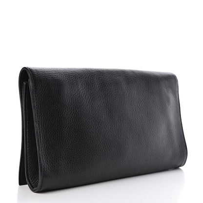 Gucci Pebbled Calfskin Medium Soho Clutch Black 3 of 9