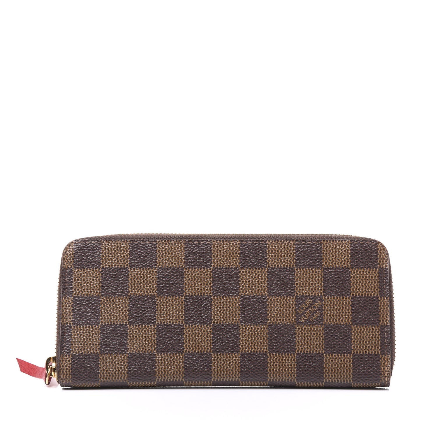 Damier Ebene Clemence Wallet Cherry